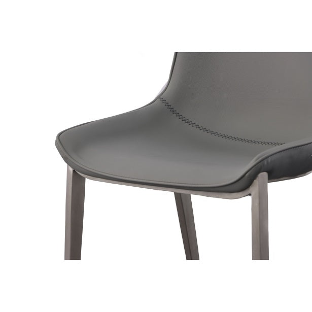 Frasier - Modern Grey Eco-Leather Dining Chair (Set of 2)