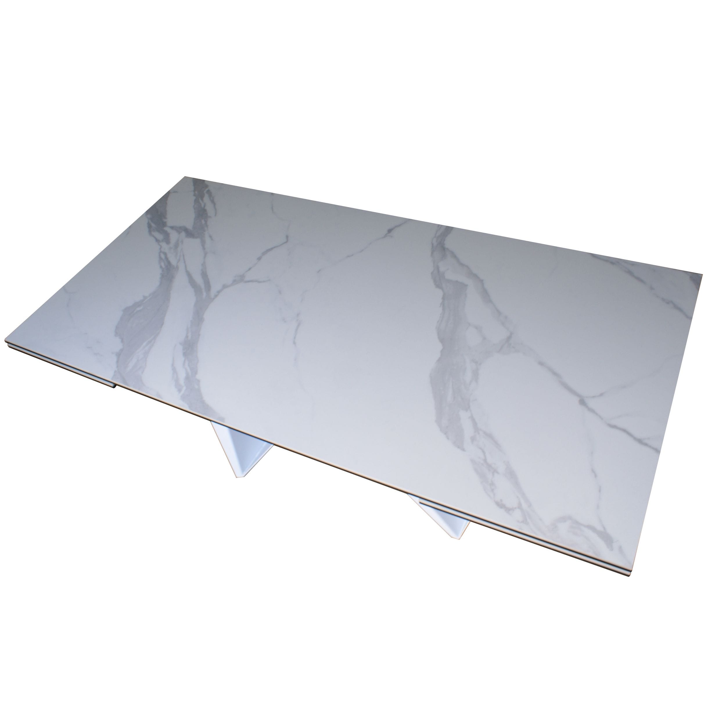 Modrest Fritz - Modern White Extendable Ceramic Dining Table