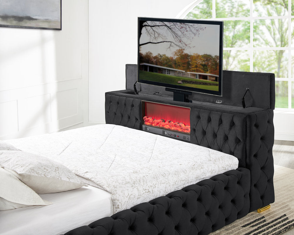 Naomi's TV Fireplace Bluetooth Bed Floor Specials
