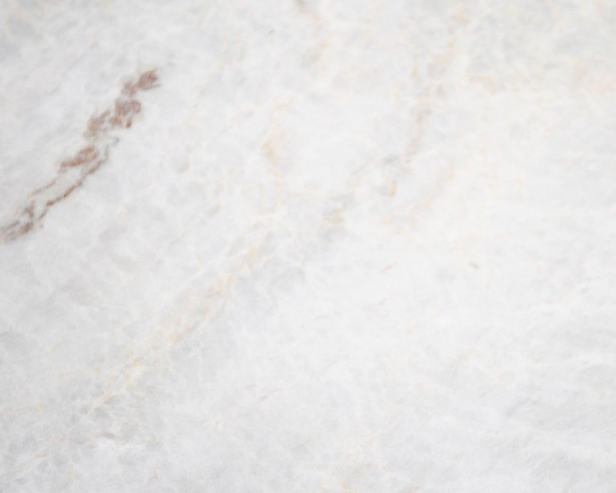 Gabbro Low - Glam White Marble and Gold Coffee Table