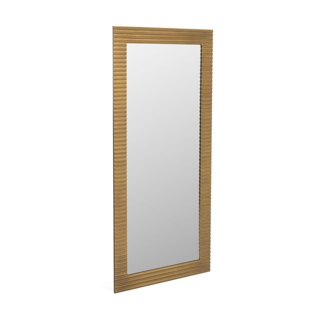 Glinda - Modern Brushed Brass Floor Mirror