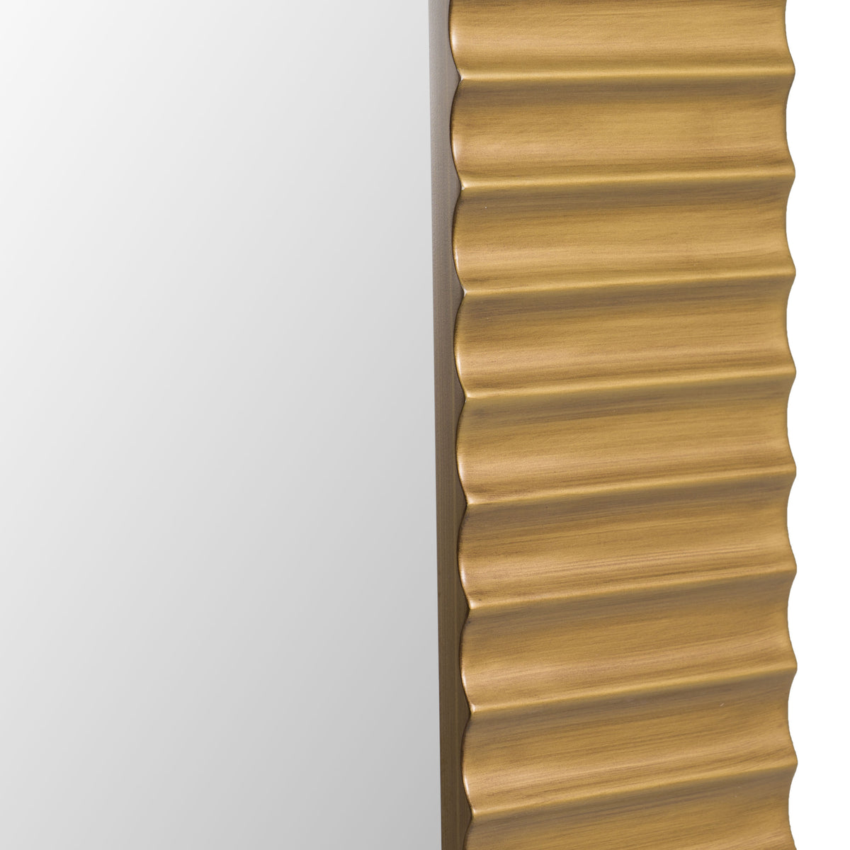 Glinda - Modern Brushed Brass Floor Mirror