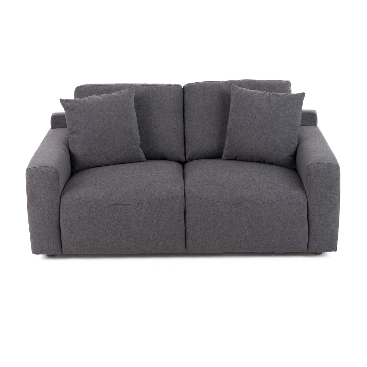 Gloria - Modern Grey Fabric Loveseat