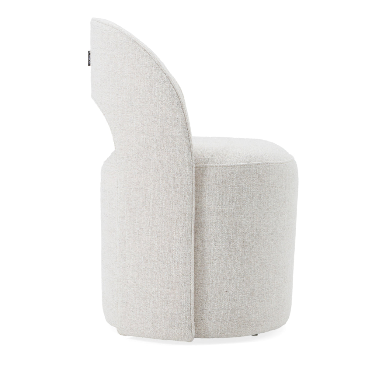 Gordon - Modern Cream Fabric Swivel Dining Chair