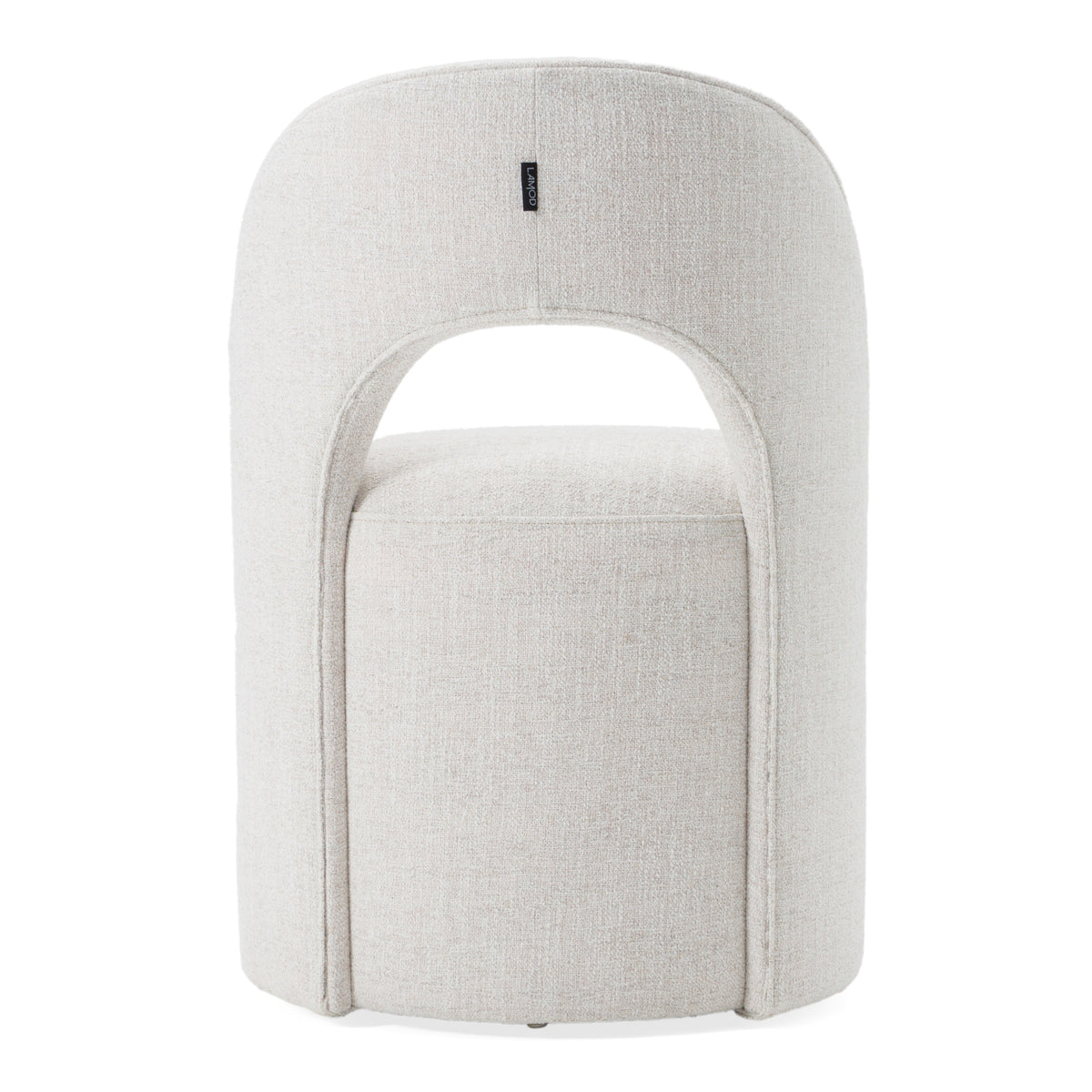 Gordon - Modern Cream Fabric Swivel Dining Chair