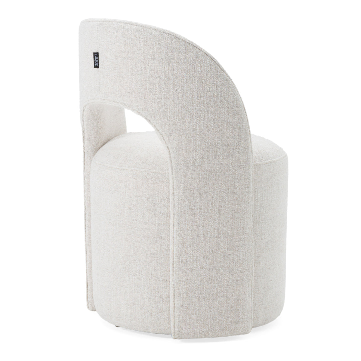 Gordon - Modern Cream Fabric Swivel Dining Chair
