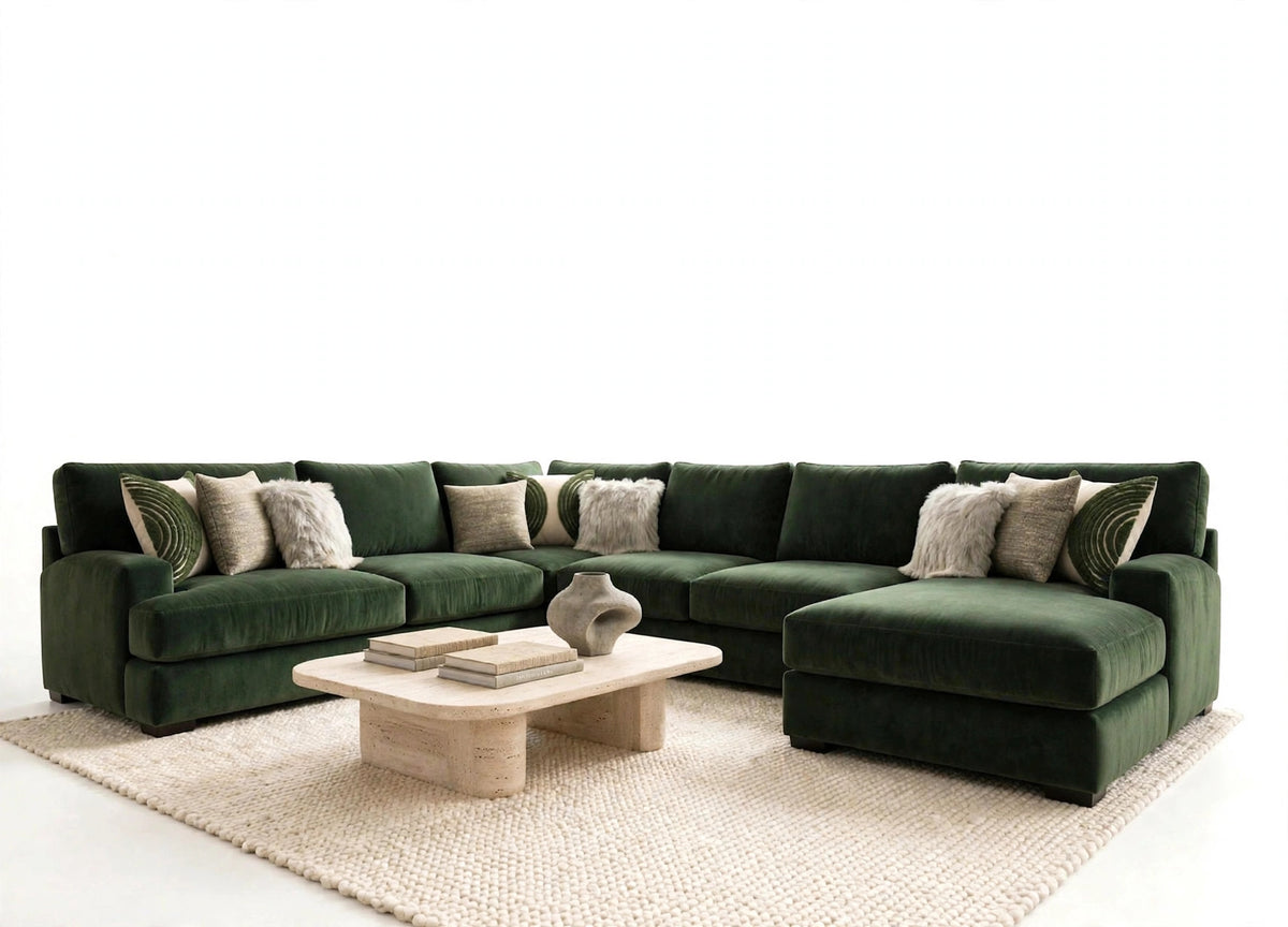 Majestic 3-Piece Oversized Sectional - AI premium white background