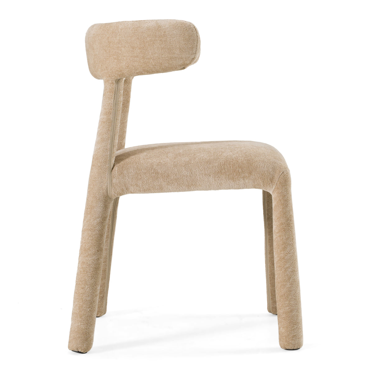Homan - Modern Beige Velvet Dining Chair - original 2
