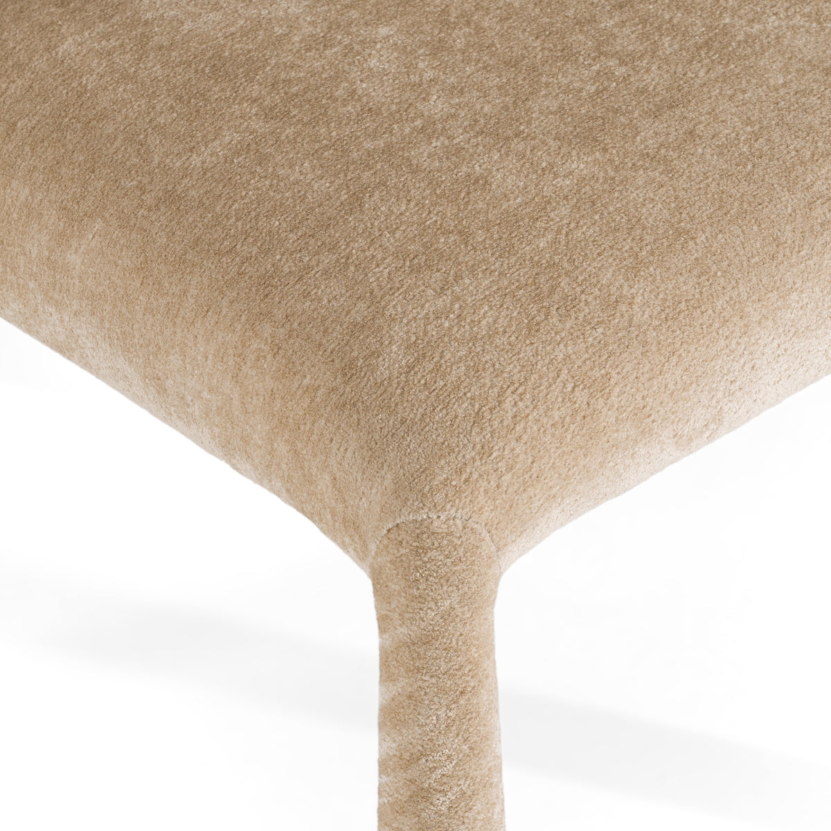 Homan - Modern Beige Velvet Dining Chair - original 4