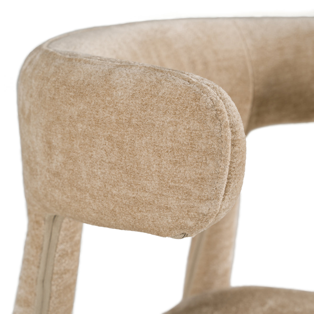 Homan - Modern Beige Velvet Dining Chair - original 5