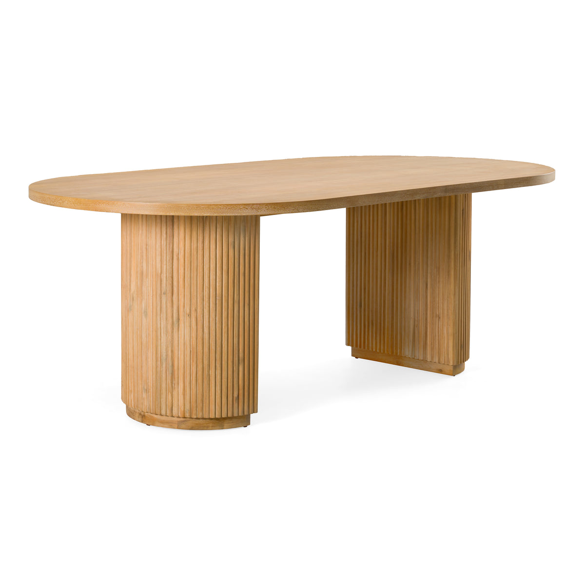 Jacobson - Modern Natural Acacia Oval Large Dining Table - original 1