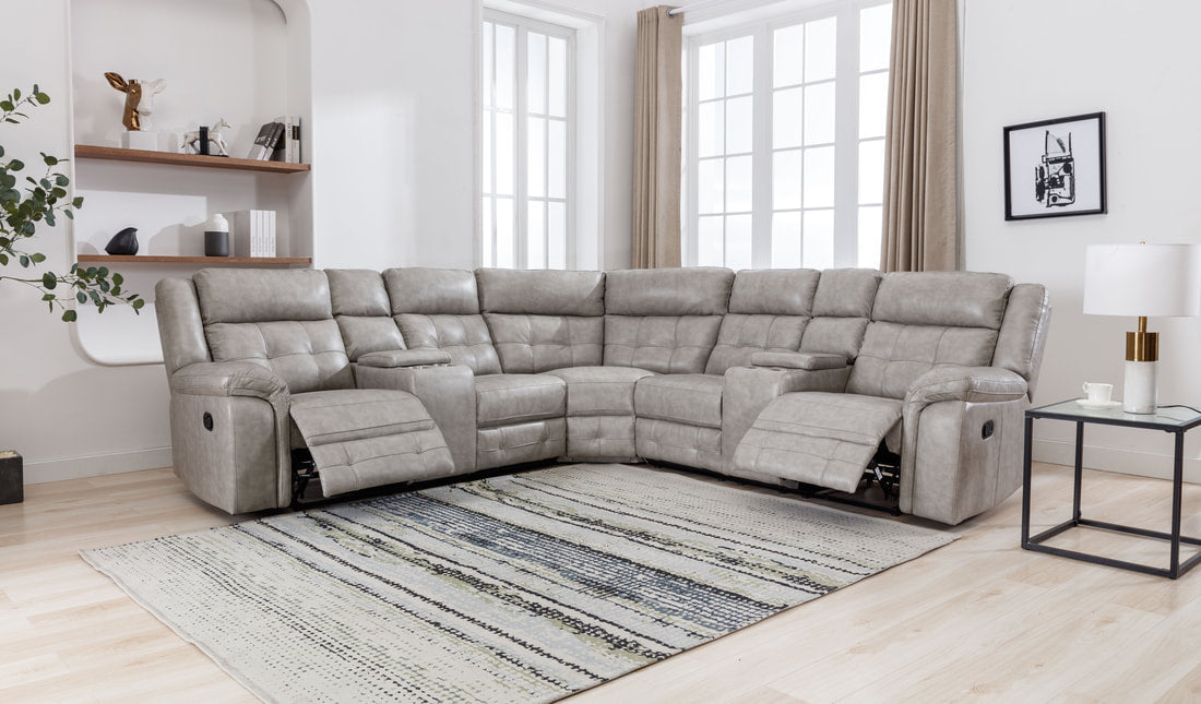 Jacob Stone Reclining Sectional – Comes with a FREE Rug!