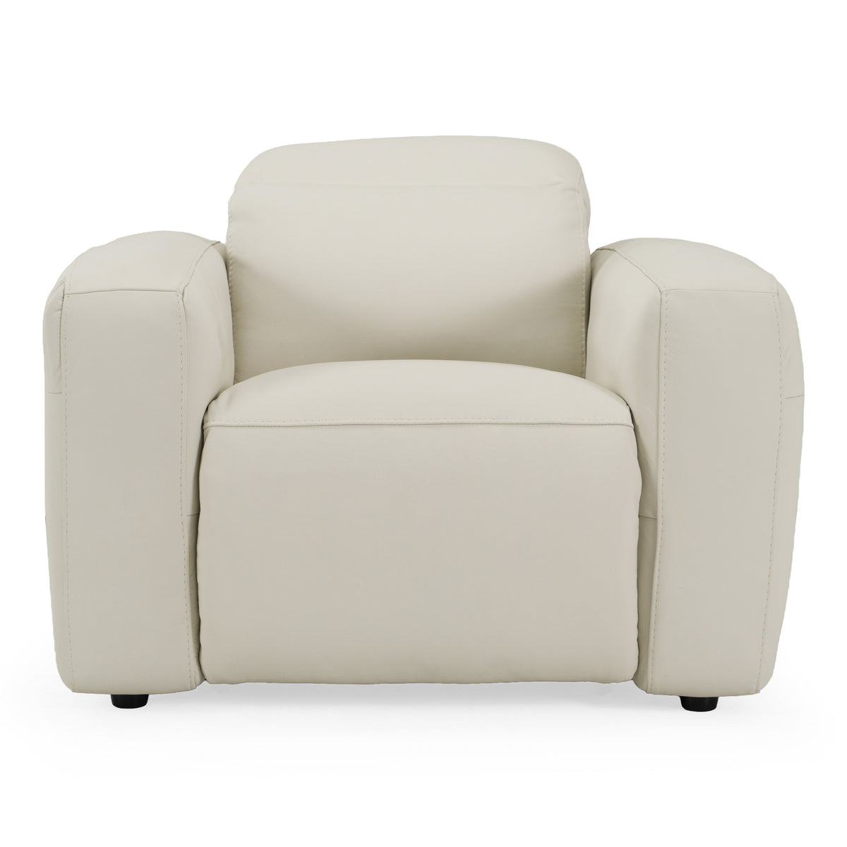 Jessop - Modern Off-White Leather Recliner Chair - original 1