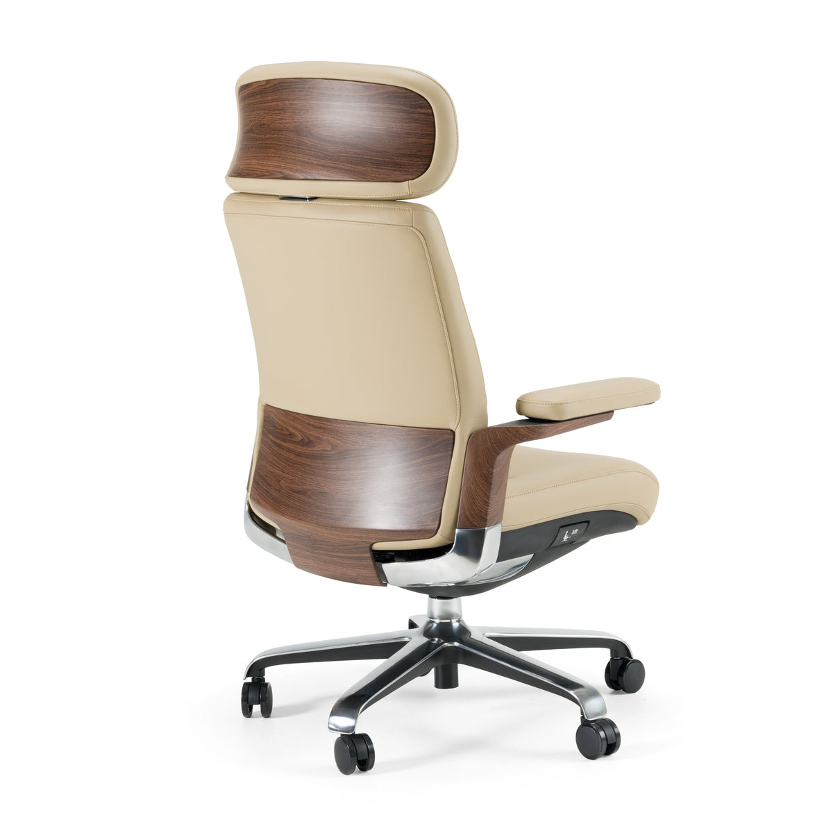 Johnson - Modern Beige Leather Executive Office Chair