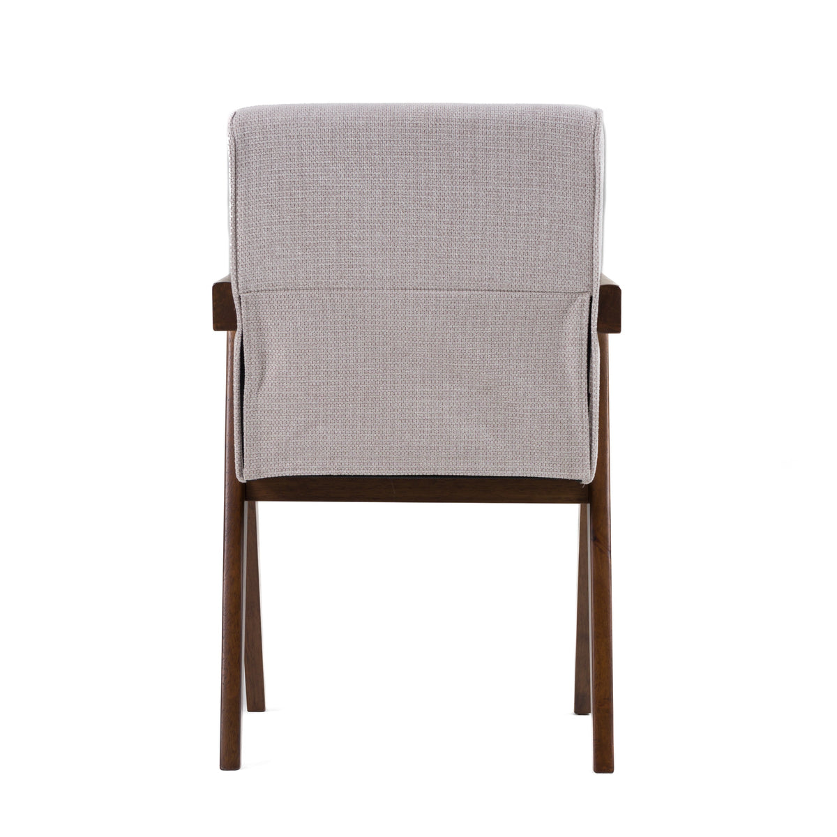 Joseline - Modern Beige Fabric + Walnut Dining Chair (Set of 2)