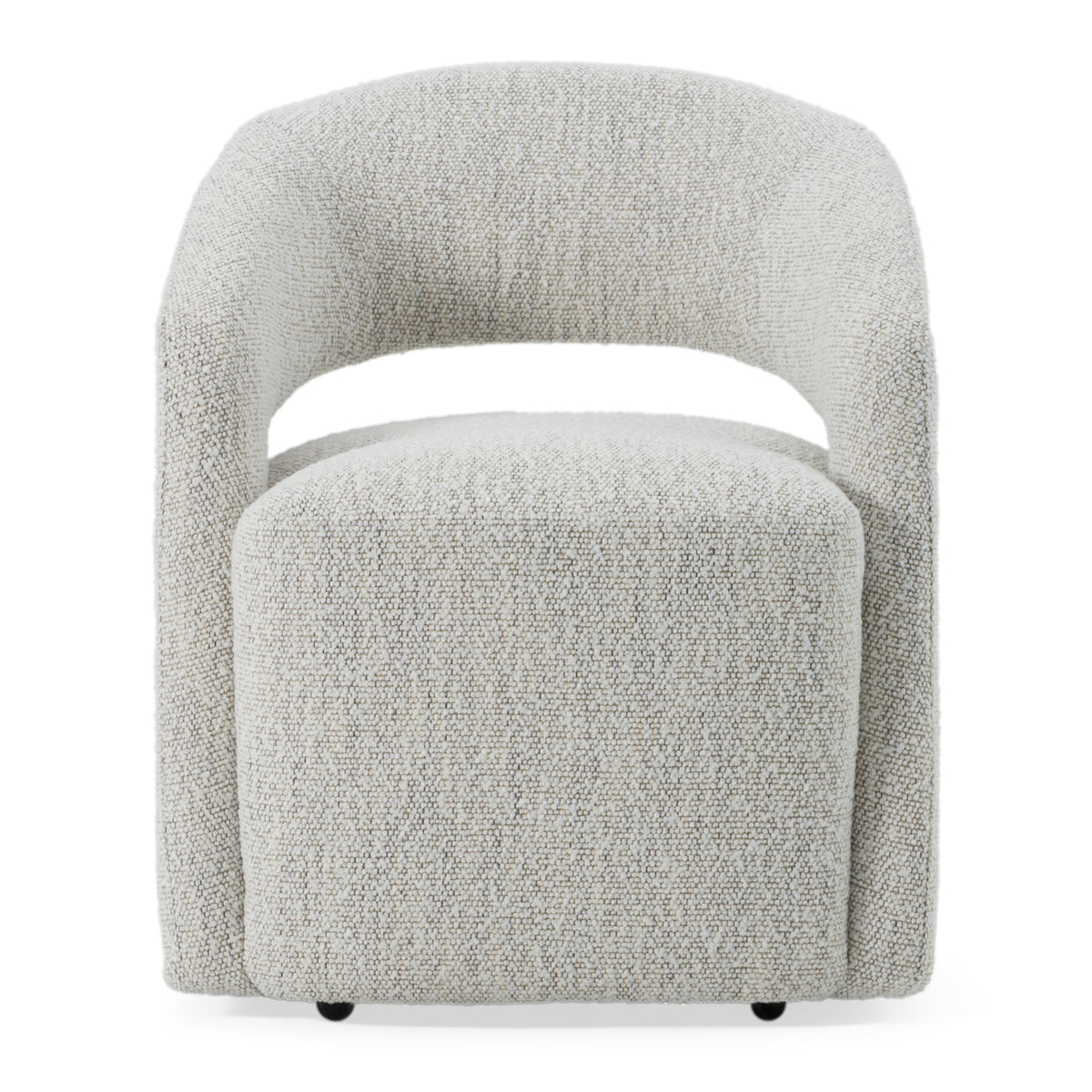Kadoka - Modern Light Grey Fabric Dining Chair w/ Castor Wheels