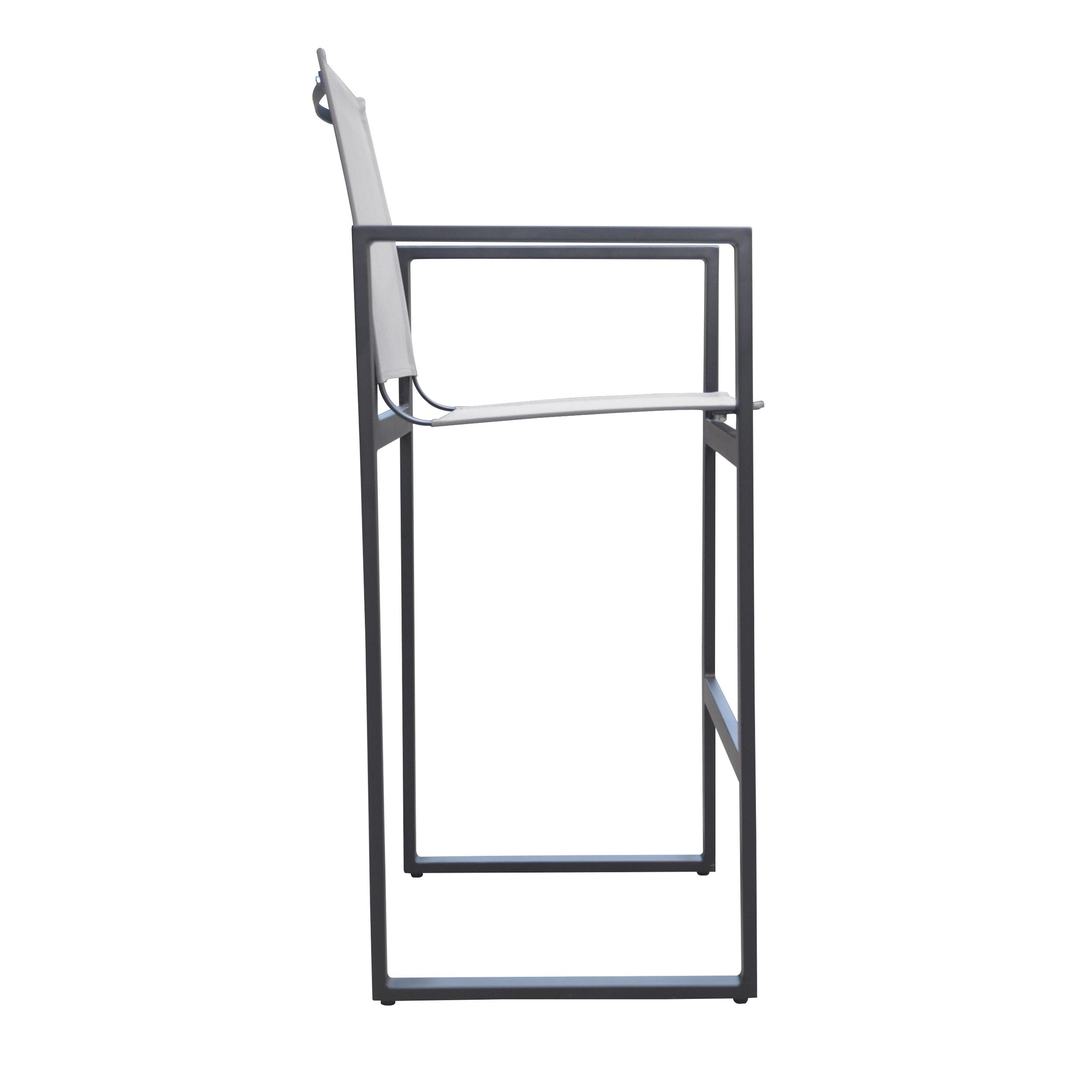 Renava Kayak - Modern Charcoal Outdoor Bar Stool