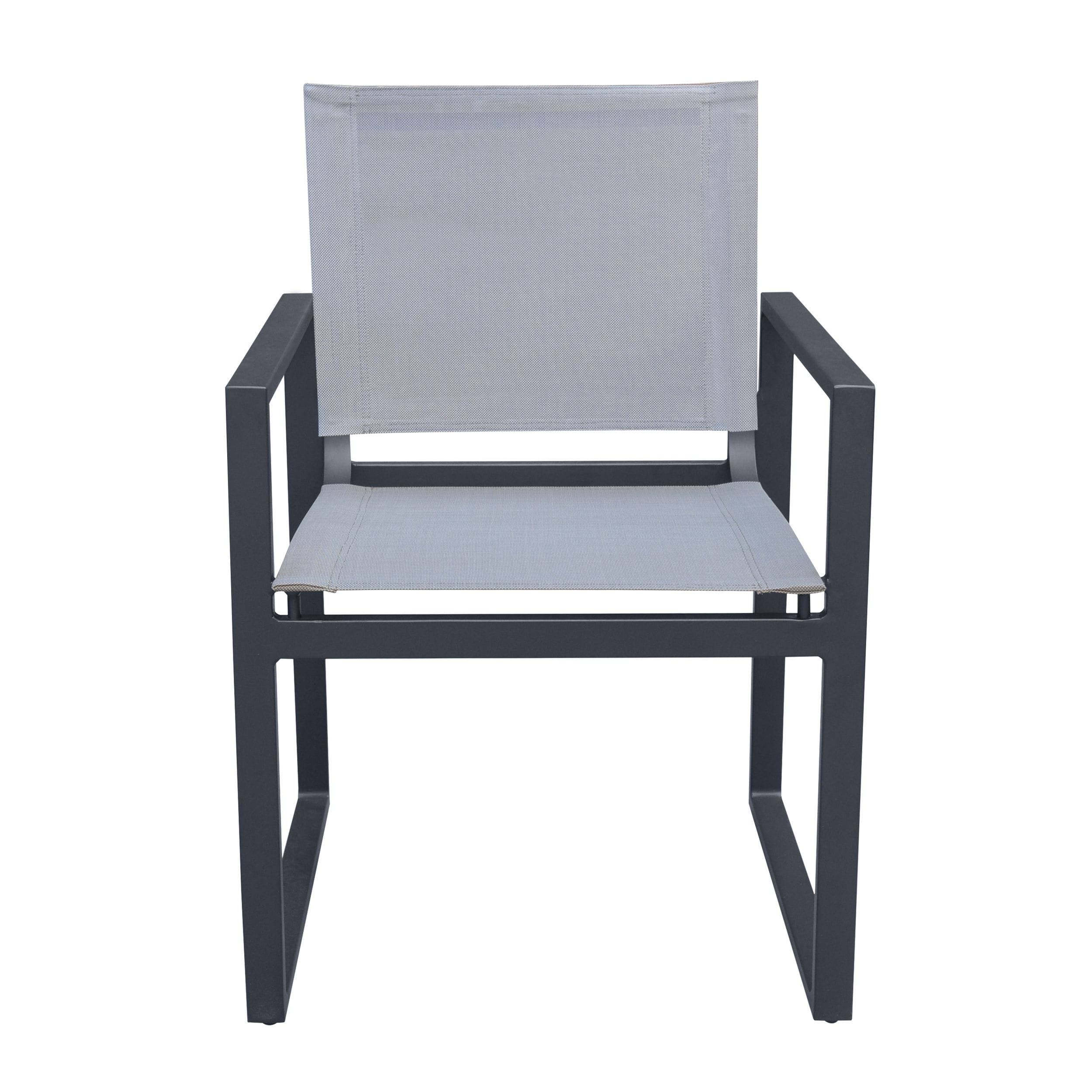 Renava Kayak - Modern Charcoal Outdoor Dining Armchair (Set of 2)