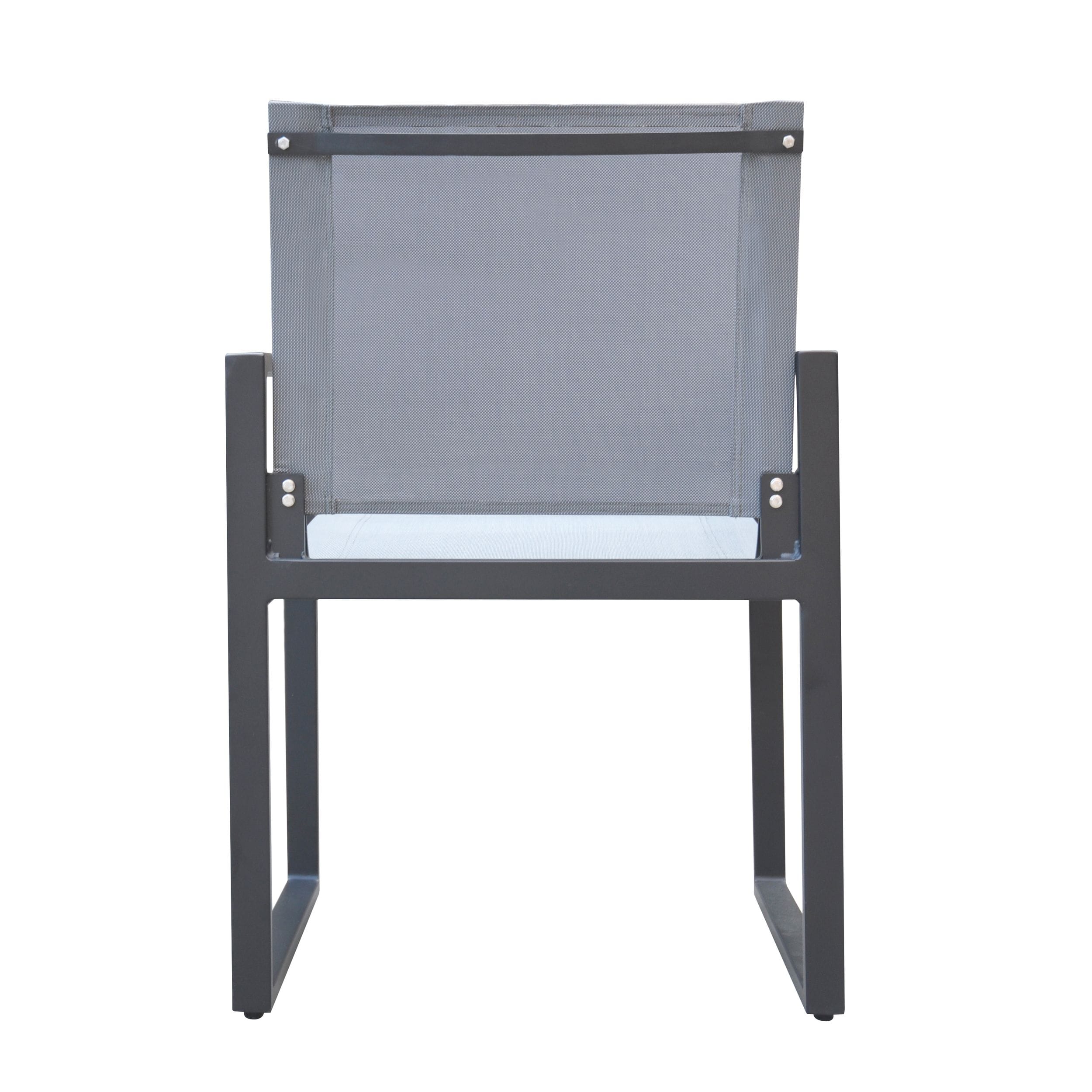 Renava Kayak - Modern Charcoal Outdoor Dining Armchair (Set of 2)