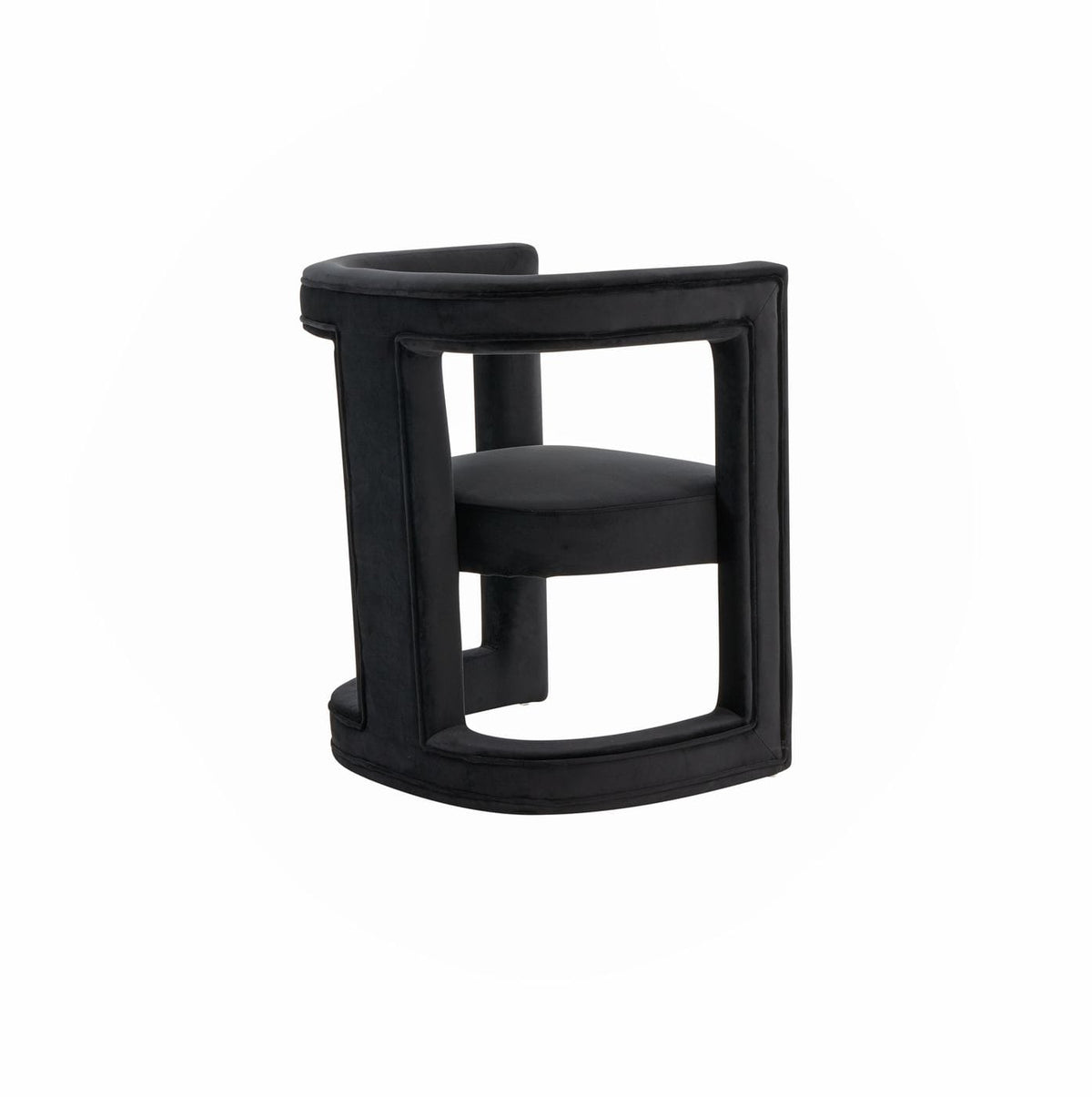 Kendra - Modern Black Fabric Accent Chair