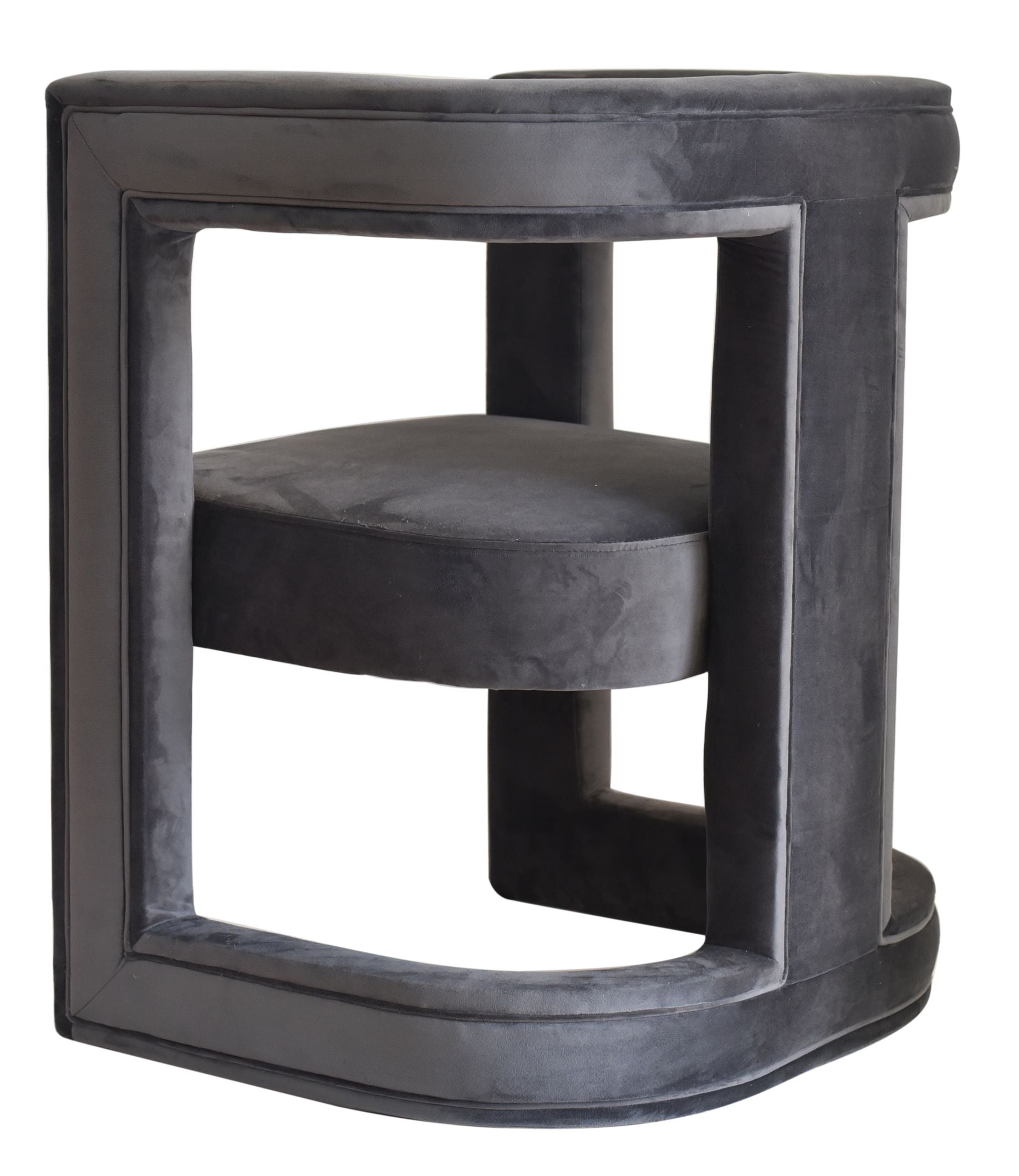 Modrest Kendra - Dark Grey Fabric Accent Chair
