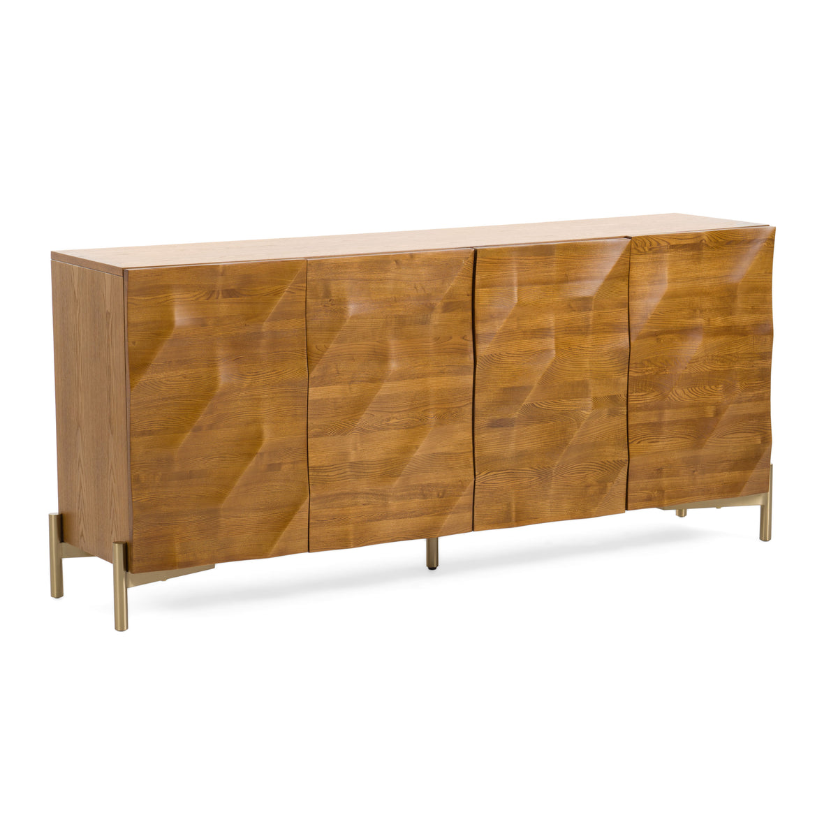 Killeen - Modern Gold + Walnut Buffet