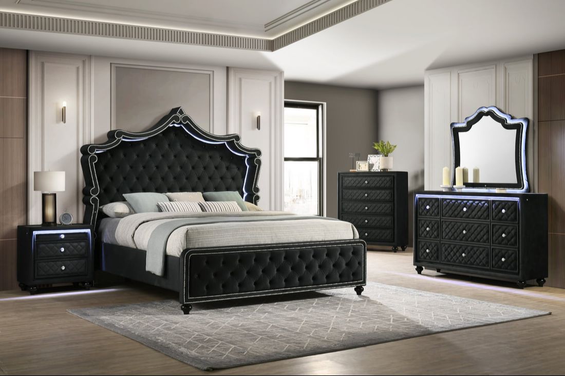 Bianca Black Bedroom Set - Original