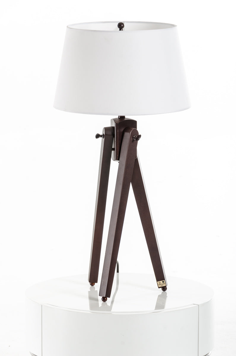 Della White and Wood Table Lamp - original 1