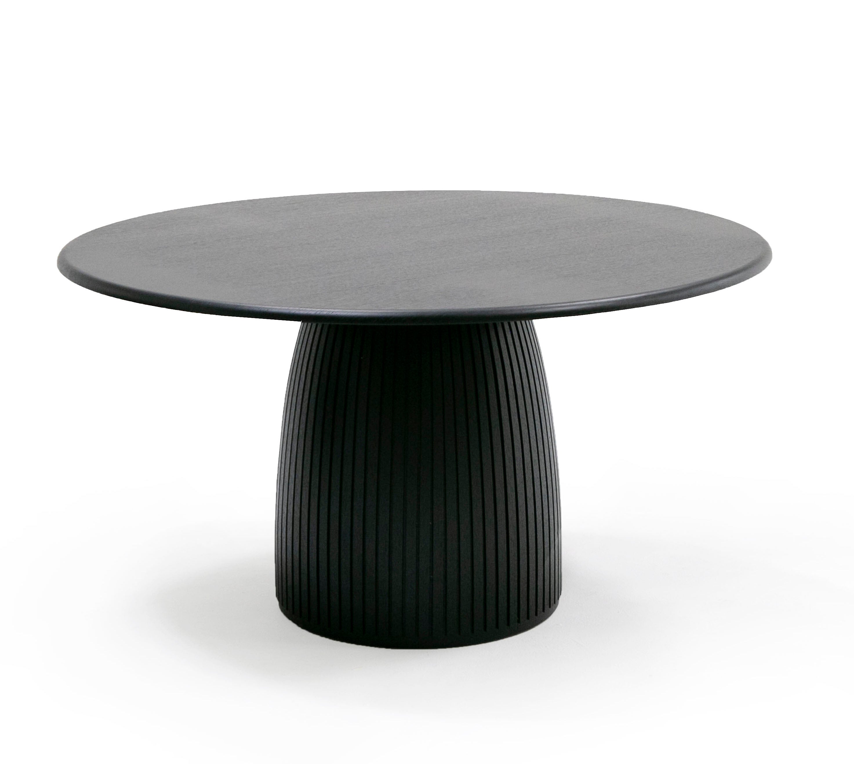 Modrest - Lander Modern Mid Century Black Oak Round Dining Table