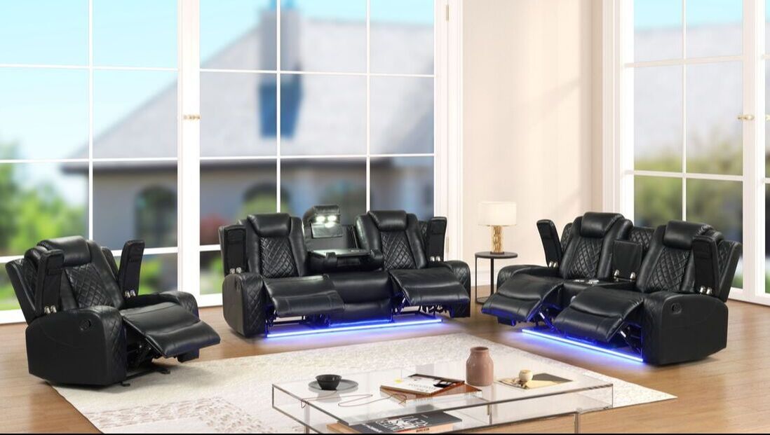 Luz 3PC Reclining Set โ FREE TV or Area Rug!