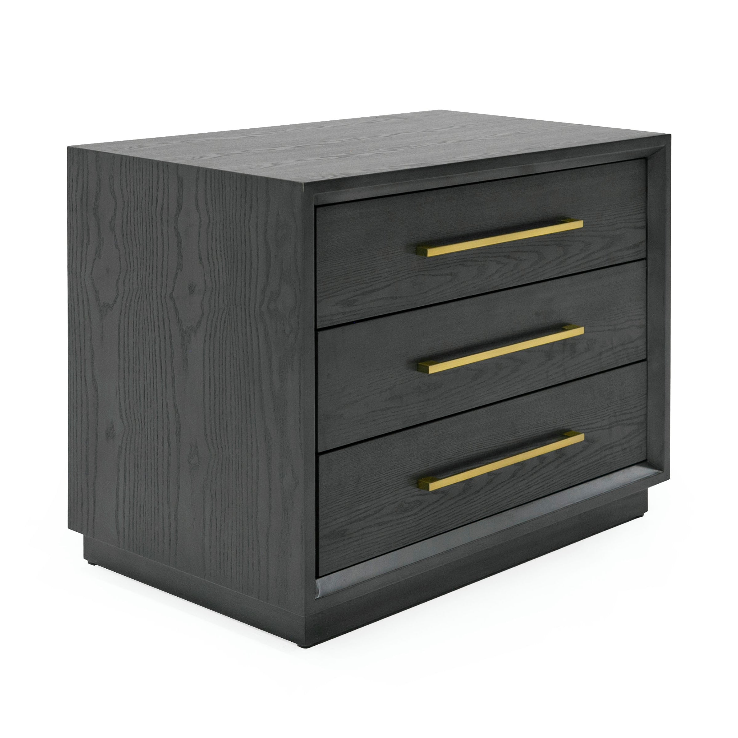 Modrest Manhattan - Contemporary Grey and Gold Nightstand