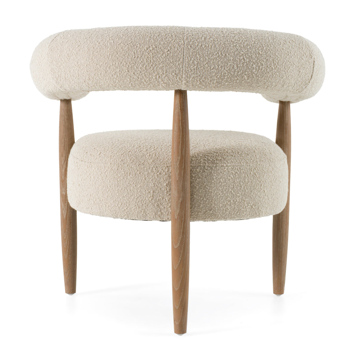 Marchland - Modern Beige Fabric + Oak Accent Chair