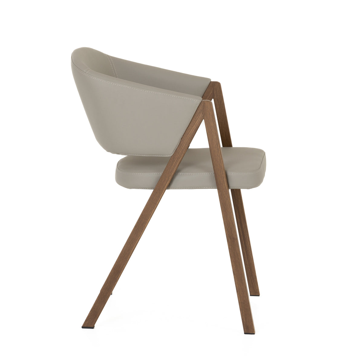 Marcus - Modern Light Grey Vegan Leather Dining Chair (Set of 2)
