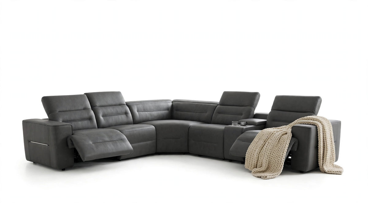 Nexus Graphite Power Reclining Sectional