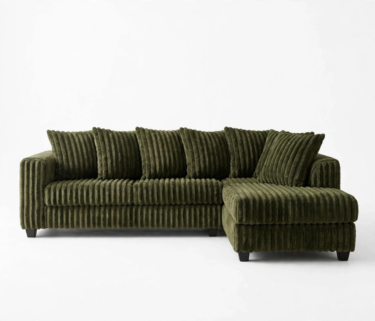 Olive Line Corduroy Sectional