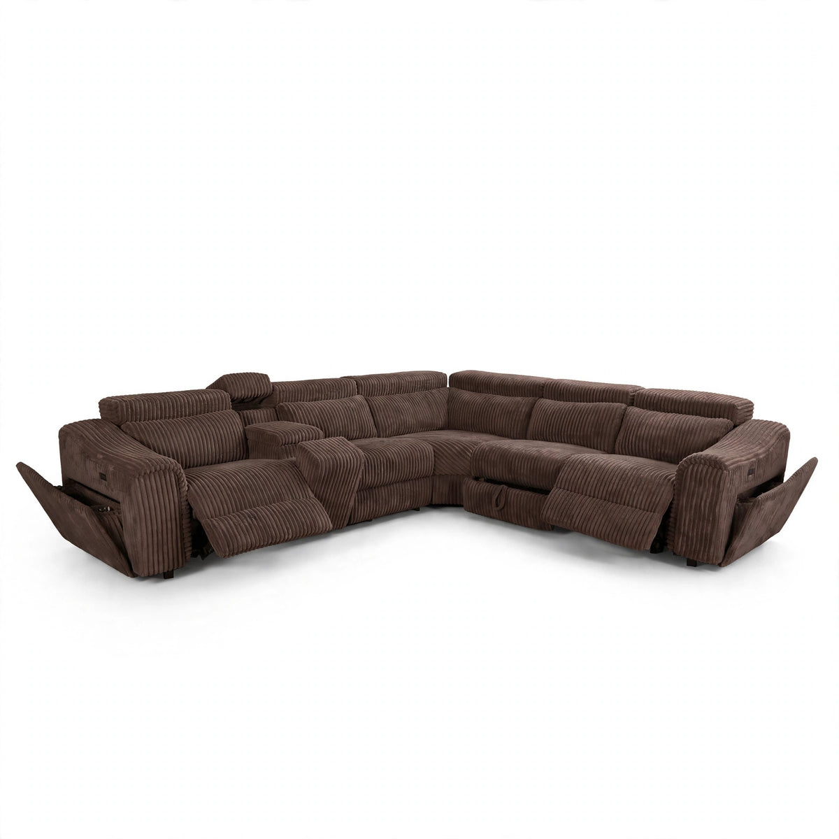 Yash Espresso Power Reclining Sectional