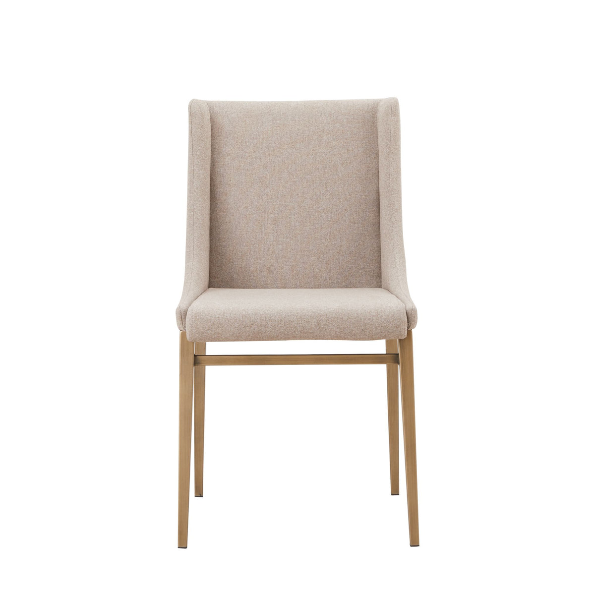 Mimi - Contemporary Beige + Brass Dining Chair (Set of 2)