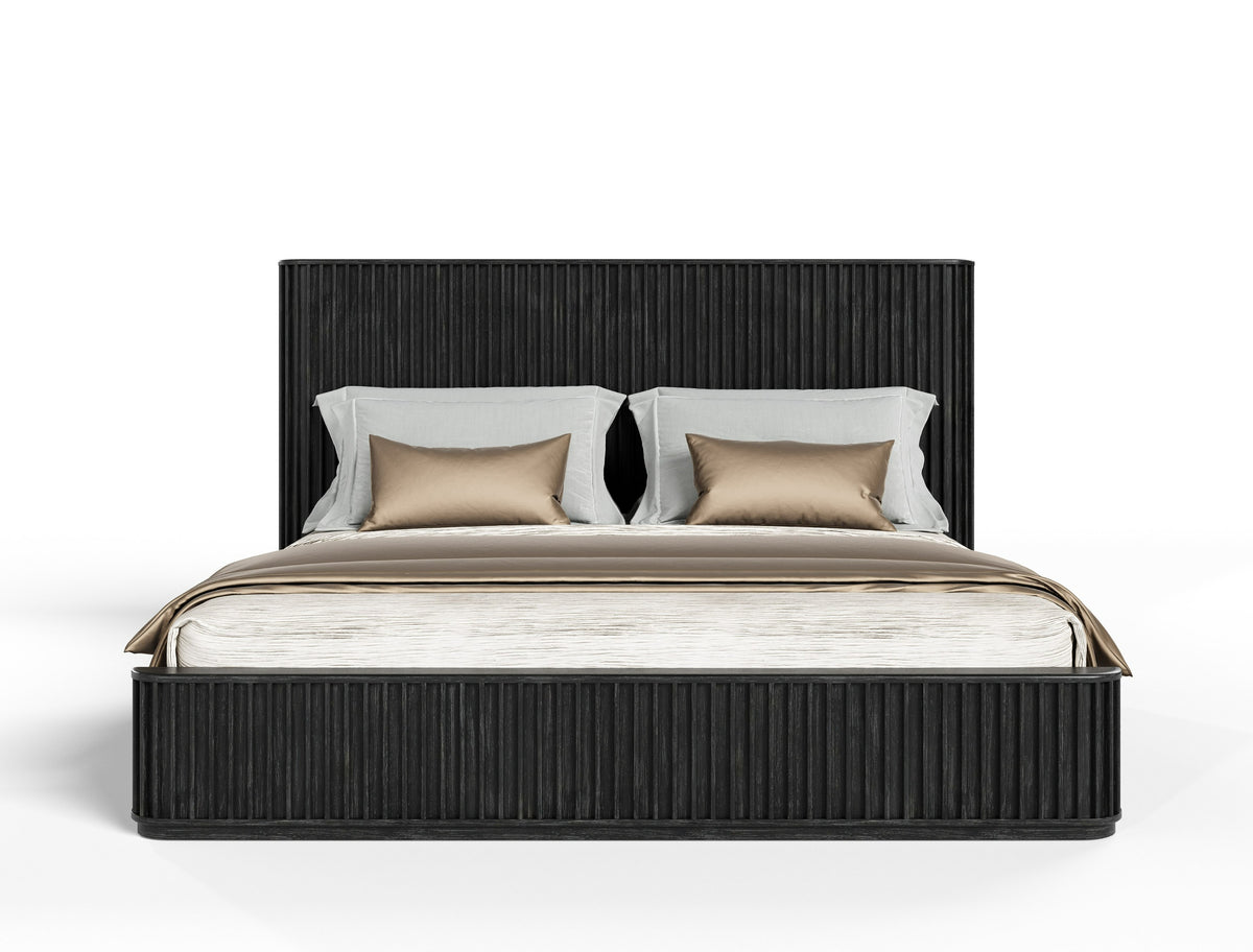 Fields - Modern Black Acacia Bedroom Set
