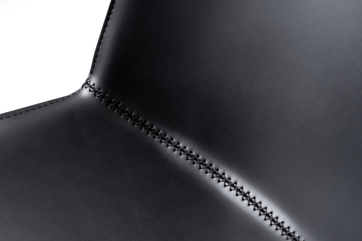 Murray - Modern Black Vegan Leather Dining Chair (Set of 2)