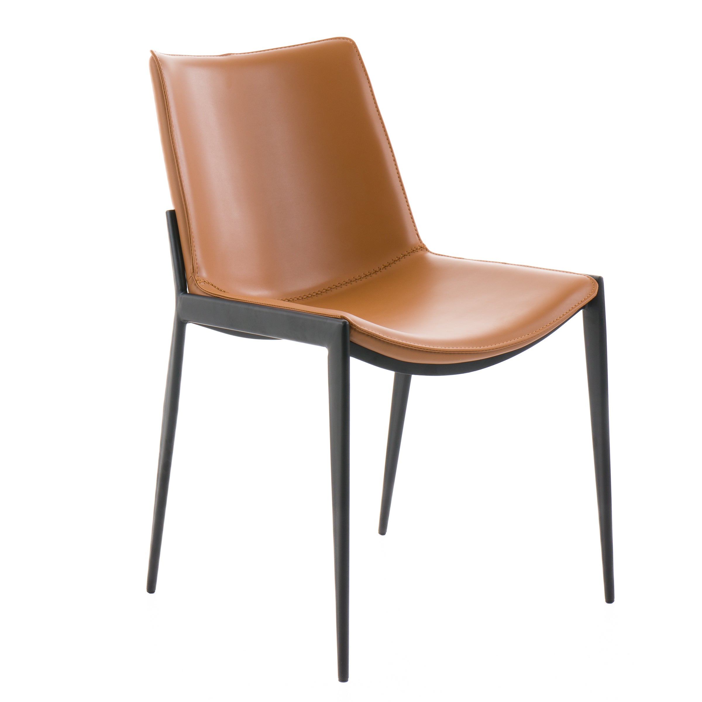 Modrest Murray - Modern Camel Vegan Leather Dining Chair (Set of 2)