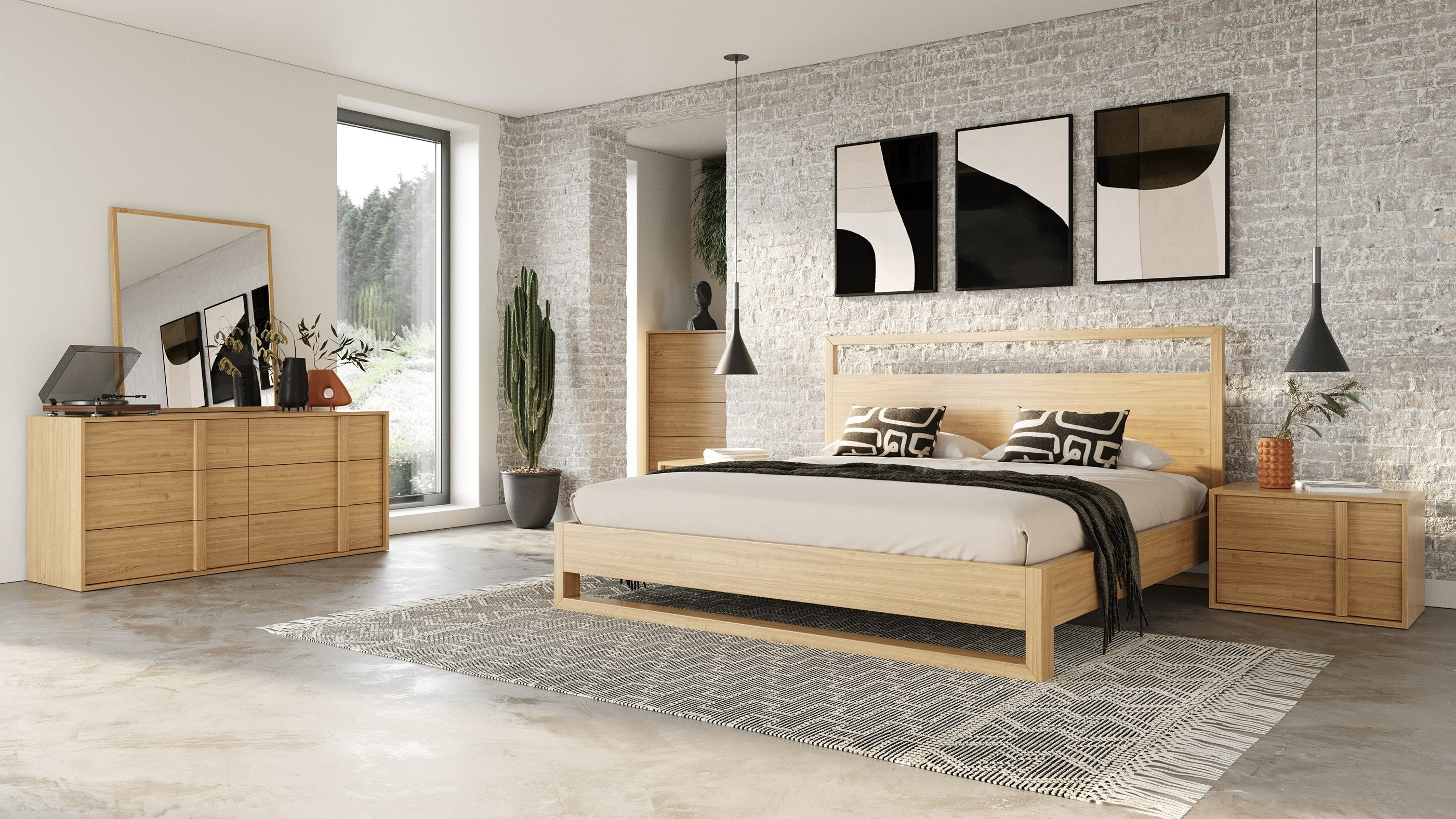 Nova Domus Berlin - Modern Natural Oak Mirror