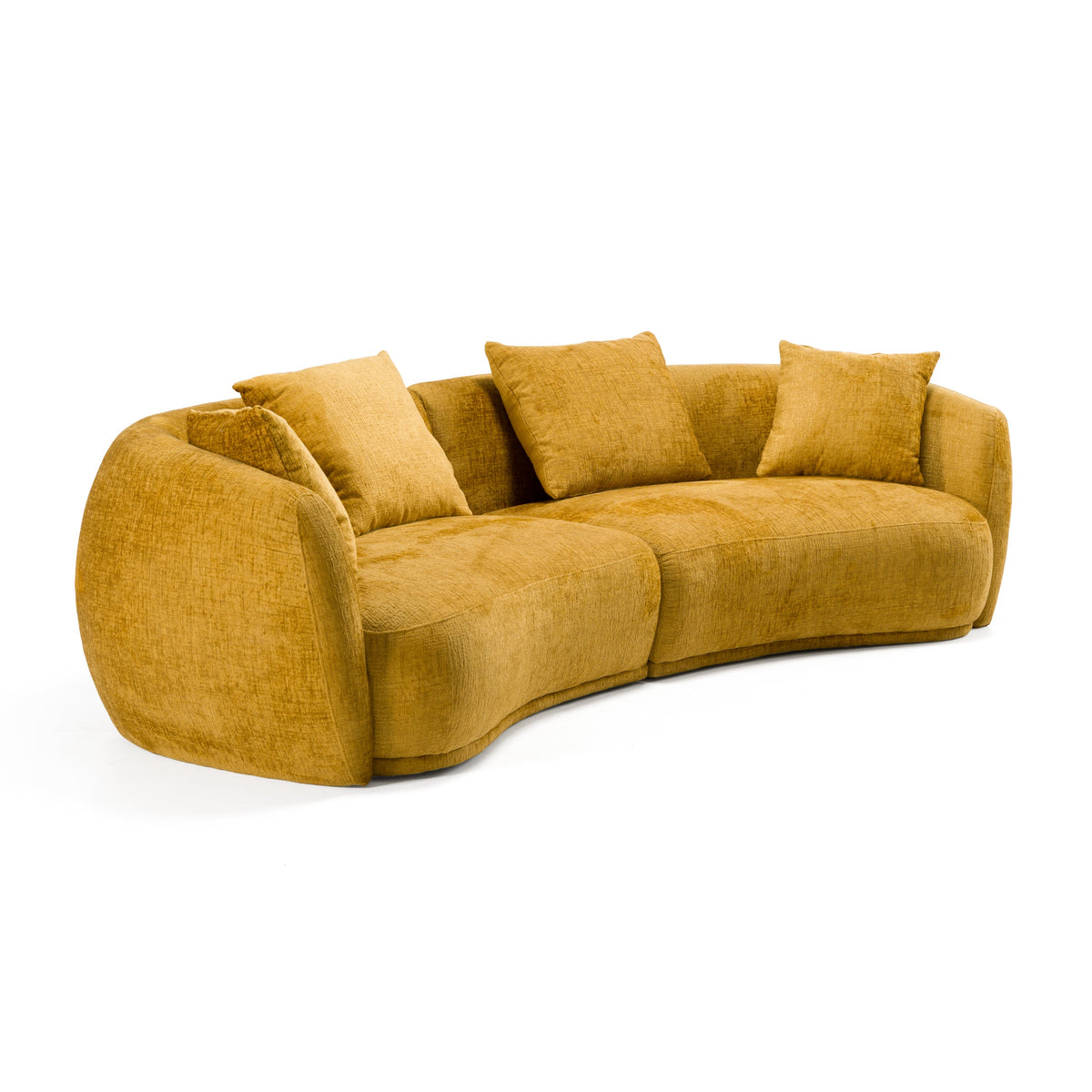 Oakland - Modern Mustard Fabric 4 Seat Sofa