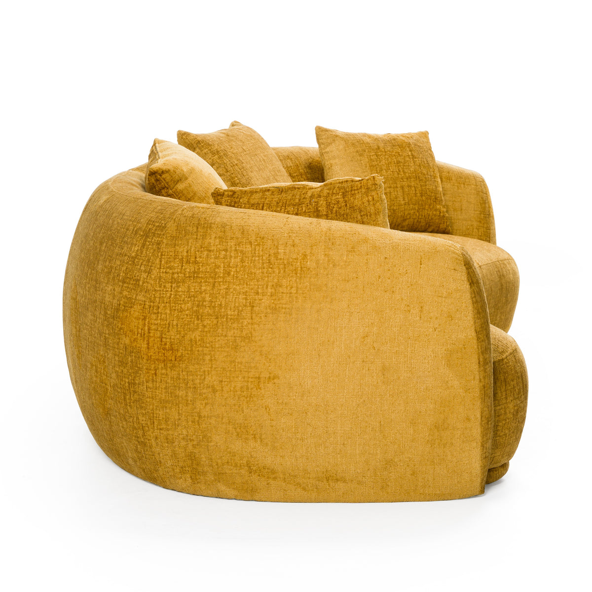Oakland - Modern Mustard Fabric 4 Seat Sofa