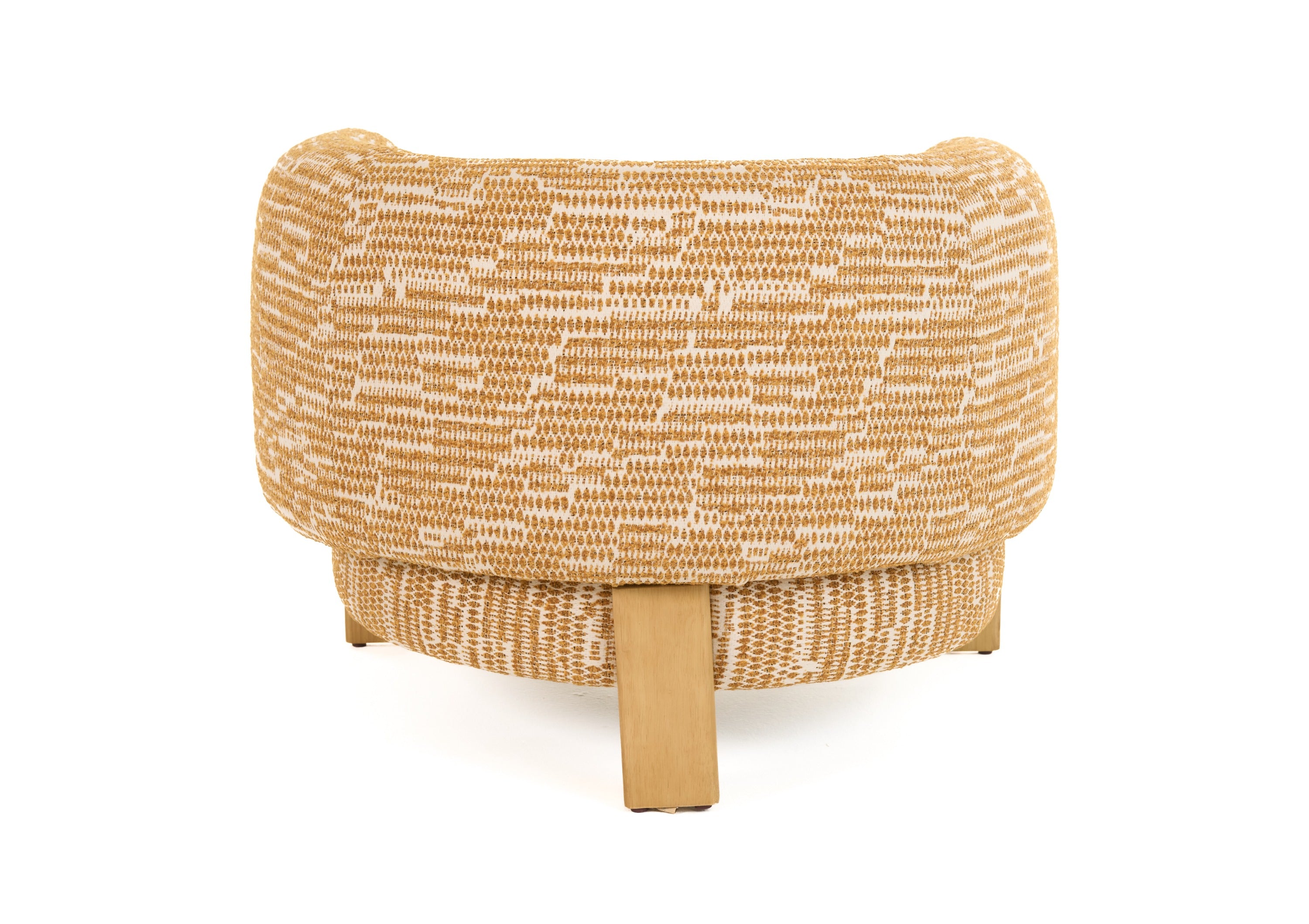 Divani Casa Optima - Mid-Century Modern Orange Fabric Accent Chair