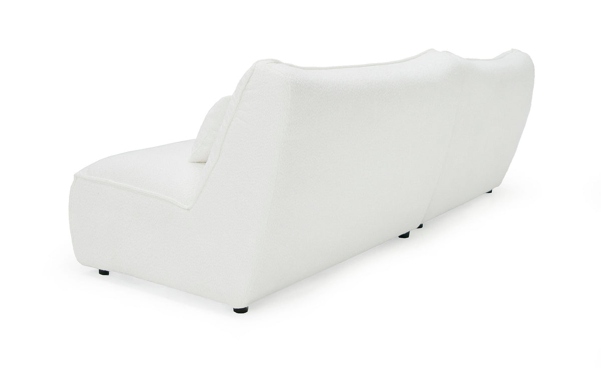 Racine - Modern White Fabric Modular Sectional Sofa