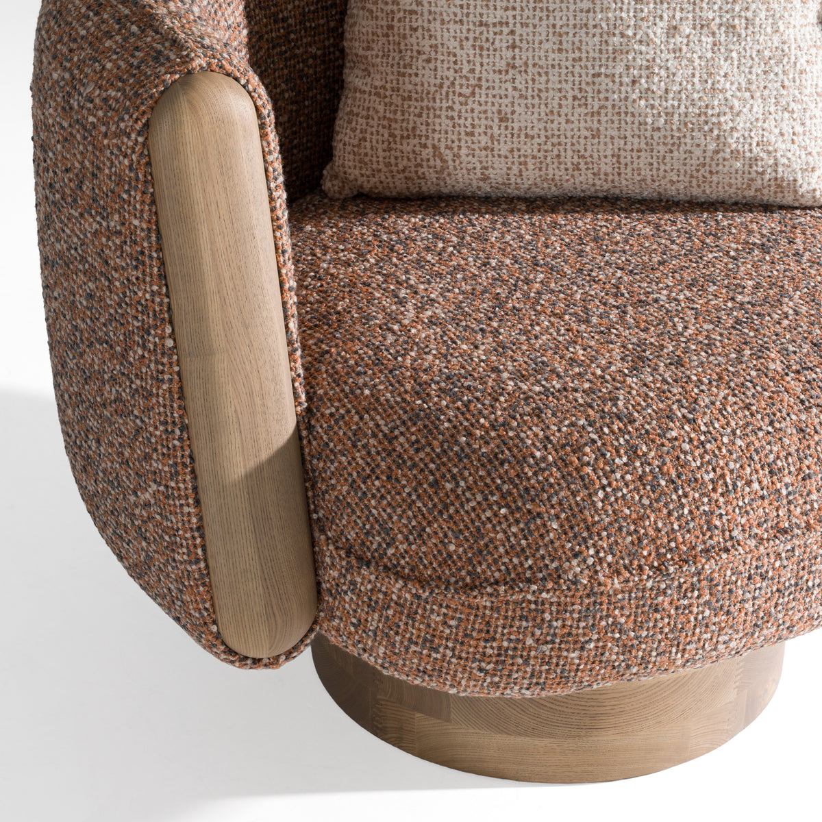 Raywood - Modern Multicolored Boucle Fabric + Ash Accent Chair - original 5