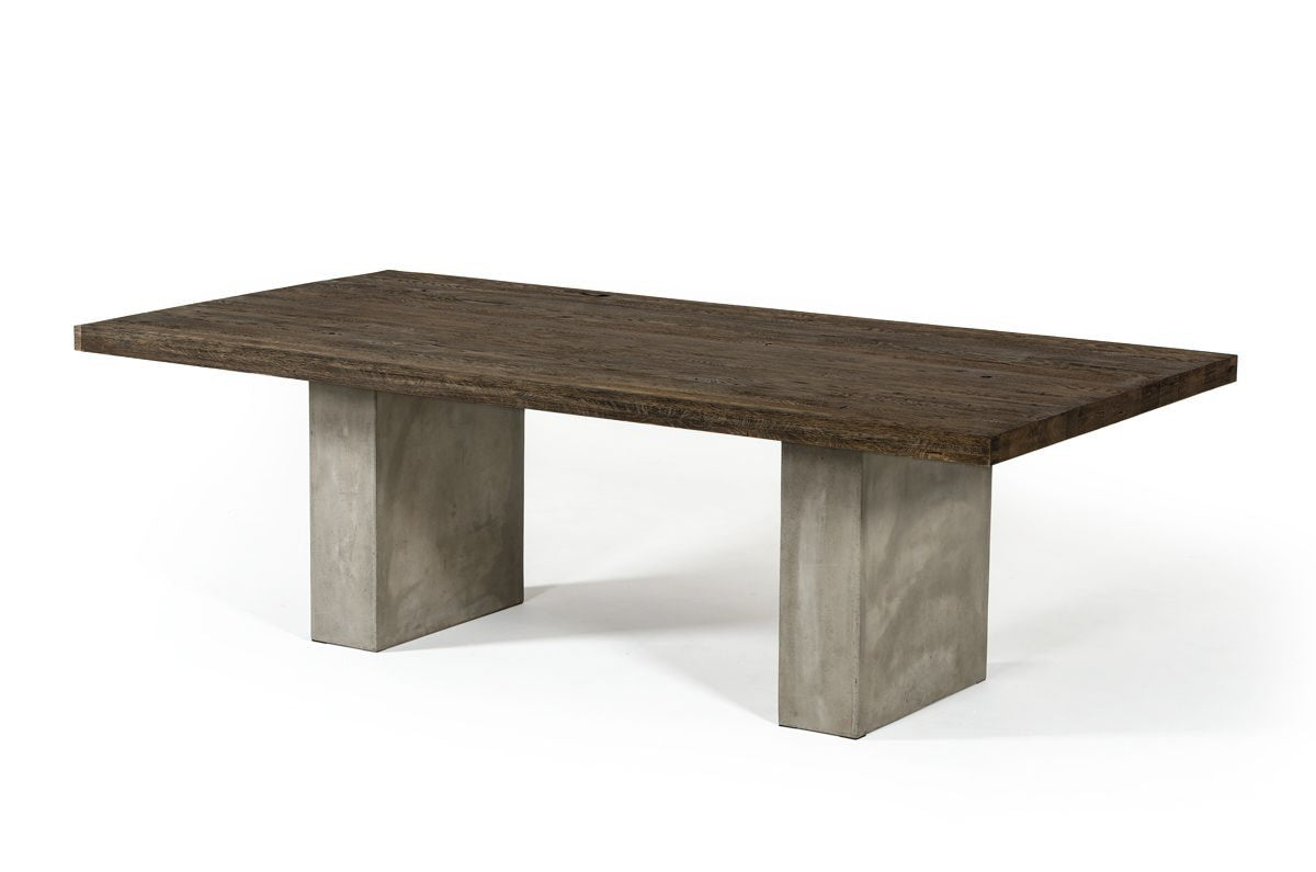 Renzo Modern Oak & Concrete 118" Dining Table