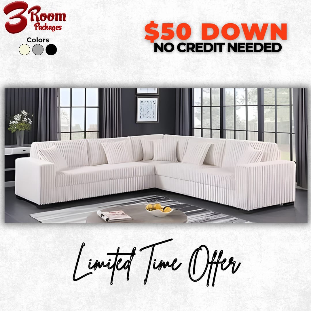 S861 Couduroy Sectional – Limited Time Offer