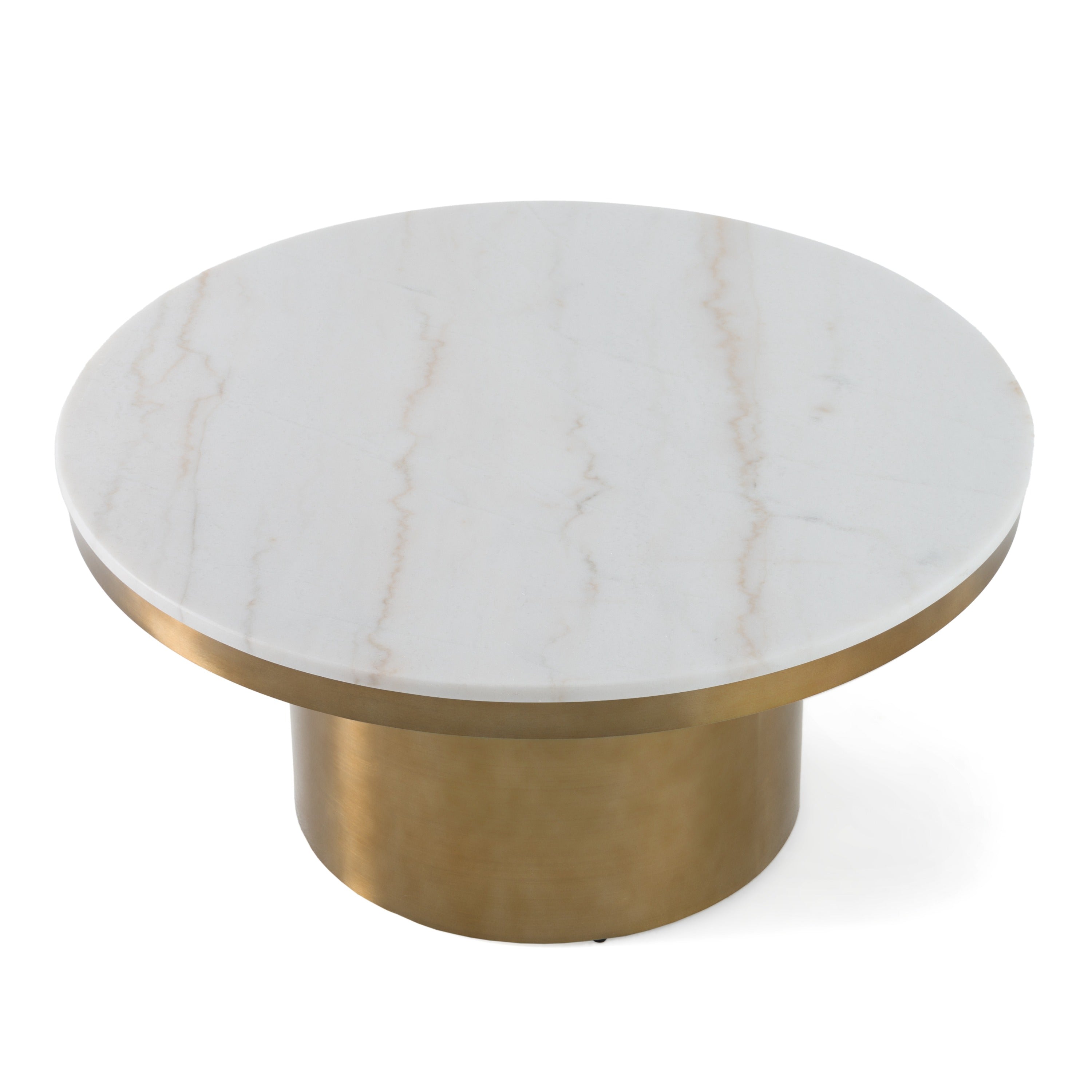 Modrest Rocky - Glam White & Gold Coffee Table