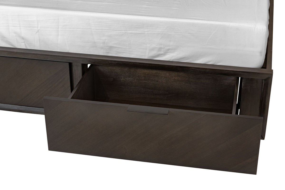 Roger - Eastern King Mid-century Acacia Bed